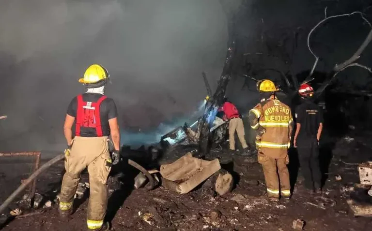 Registran incendio en colonia La Alianza en NL