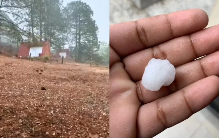 Cae granizo en Montemorelos, Santiago y Allende