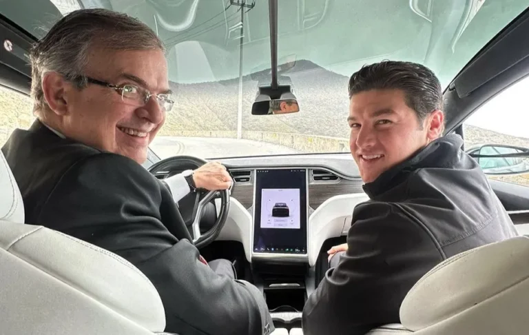 Visita Ebrard predios para Gigafactory de Tesla en Santa Catarina, Nuevo León