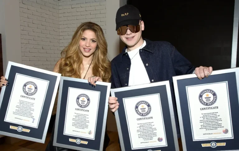 Logran Shakira y Bizarrap 4 récords Guinness por su sesión musical