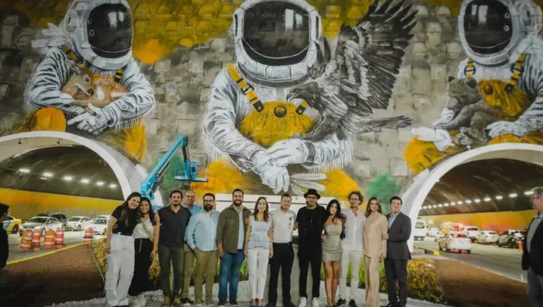 Inauguran el mural ‘Guardianes’ en el Túnel de Loma Larga en Monterrey