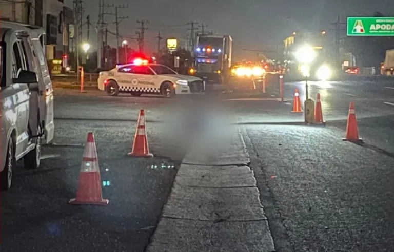 Fallece un hombre al ser atropellado en la carretera Monterrey-Nuevo Laredo