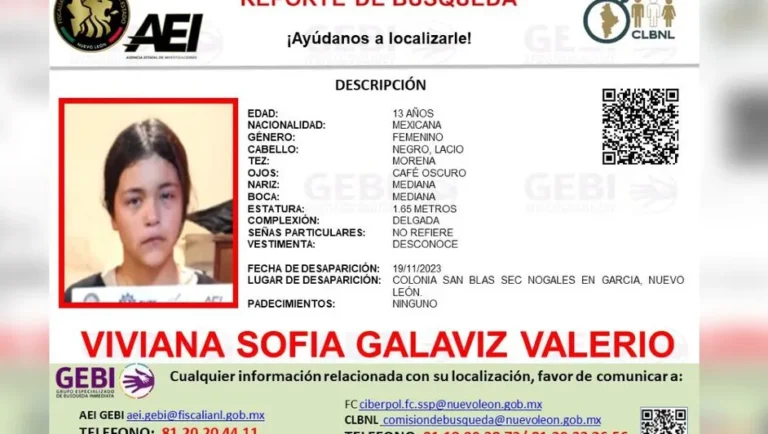 Desaparece menor de 13 años en el municipio de García