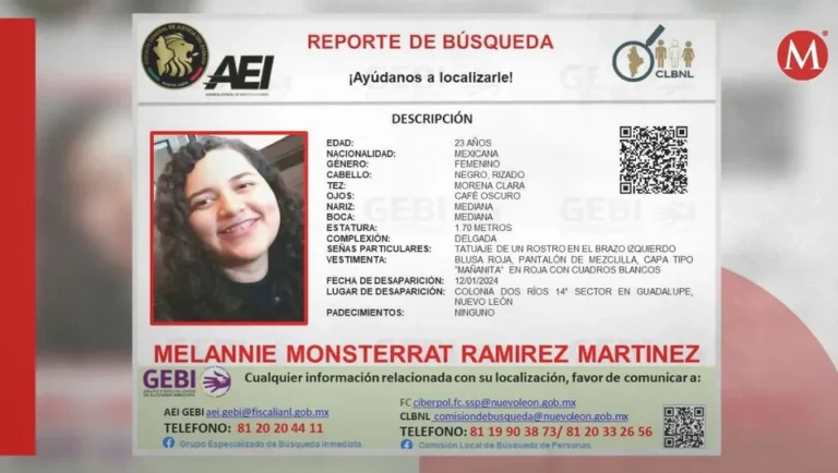 Desaparece joven de 23 años en colonia Dos Ríos en Guadalupe, NL