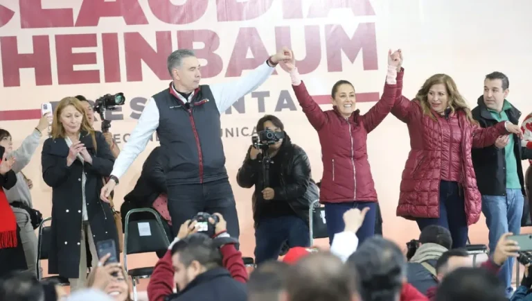 Reciben a Sheinbaum en NL con el grito de apoyo «Es un honor estar con Claudia hoy»