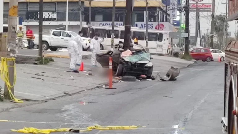 Accidente en avenida Juárez y Zertuche dejó 3 muertos y 5 heridos en Guadalupe