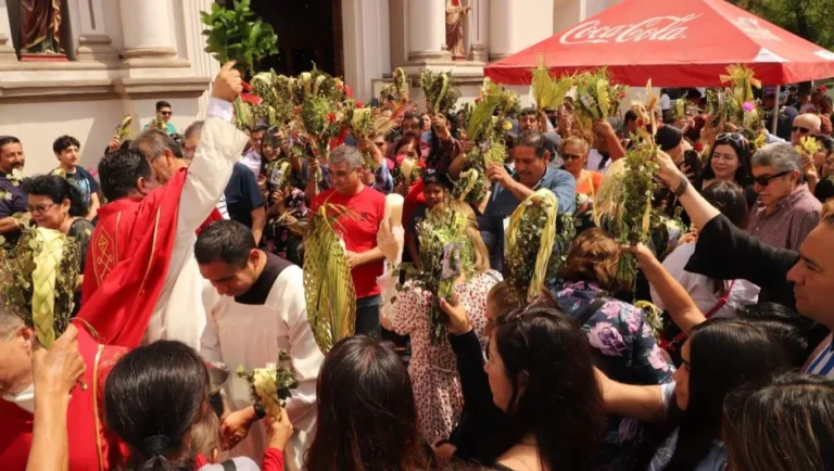 Celebran Domingo de Ramos en la Catedral de Monterrey