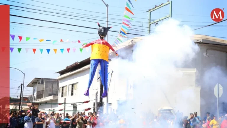 Realizan Quema de Judas en la colonia Obrerista en Monterrey