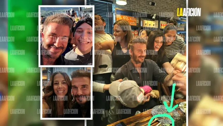 Fans se toman foto con David Beckham en restaurante de San Pedro