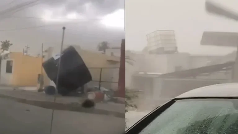 Reportan fuertes vientos fuertes y tormentas en la zona citrícola de Montemorelos y Galeana