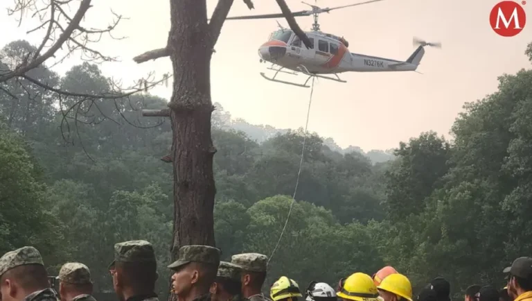 Llegarán helicópteros para sofocar incendio en Santiago, NL