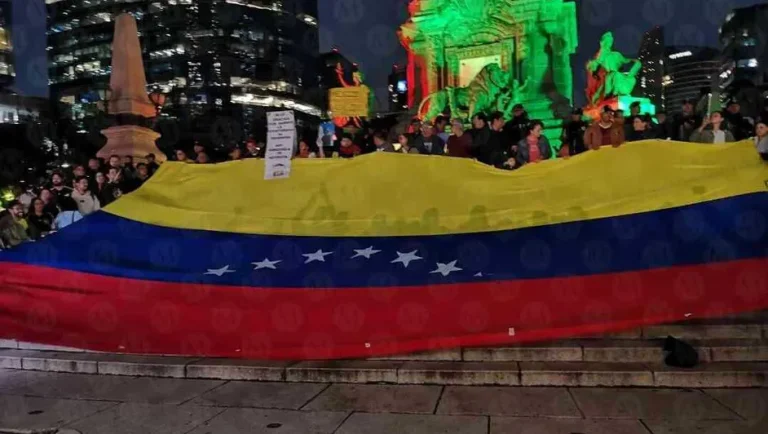 Venezolanos protestan en Ciudad de México tras resultados en elecciones