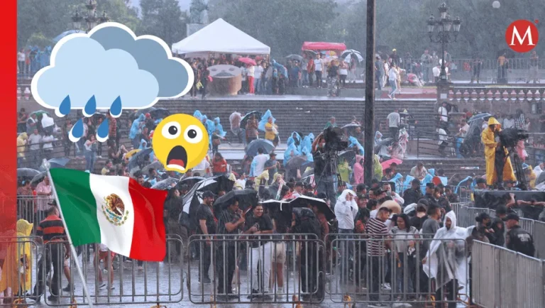 Pronostican lluvias durante festejos del 15 de septiembre