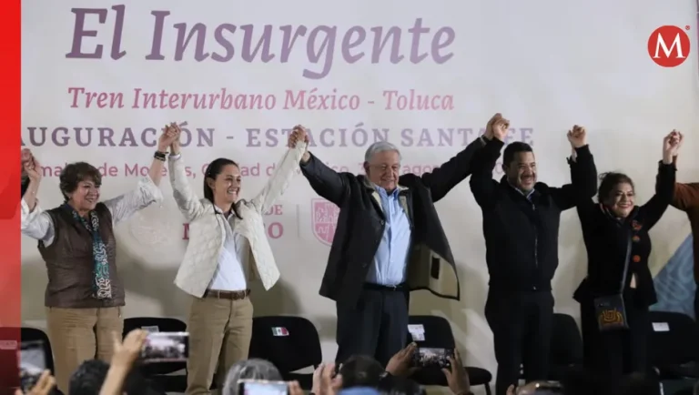 AMLO y Claudia Sheinbaum inauguran estación Santa Fe de Tren Interurbano México-Toluca