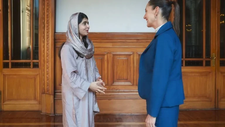 Sheinbaum recibe a Malala Yousafzai, Premio Nobel de la Paz, en Palacio Nacional