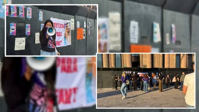 Mujeres marchan contra la violencia de género en Monterrey