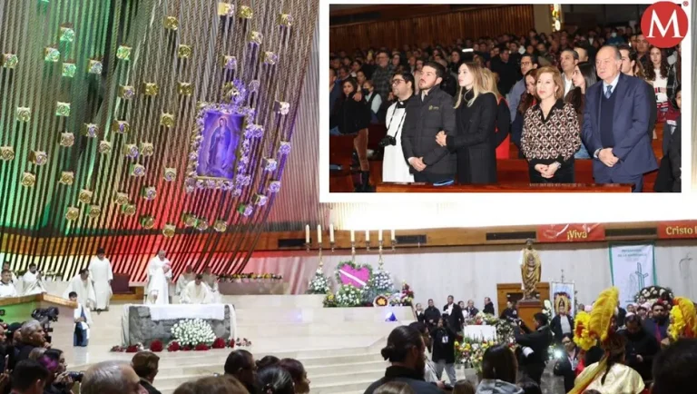 Samuel García y Mariana Rodríguez asisten a la Basílica en Monterrey