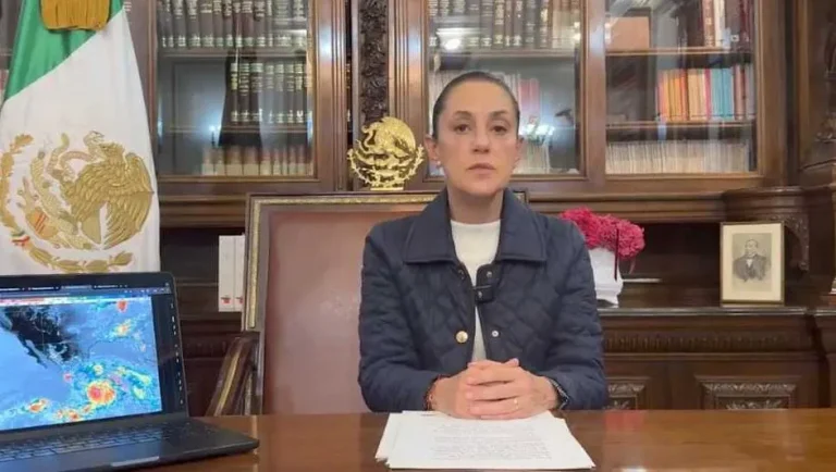 Presidenta Sheinbaum envía mensaje ante paso de huracán ‘Erick’ por Oaxaca y Guerrero