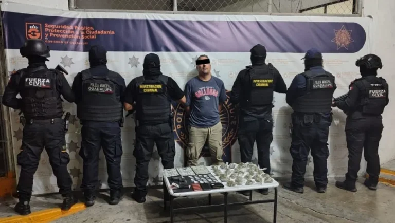 Cae presunto integrante de célula delictiva con droga en Guadalupe, NL