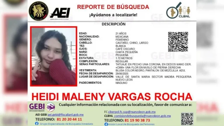 Buscan a joven desaparecida de 21 años en Pesquería, Nuevo León