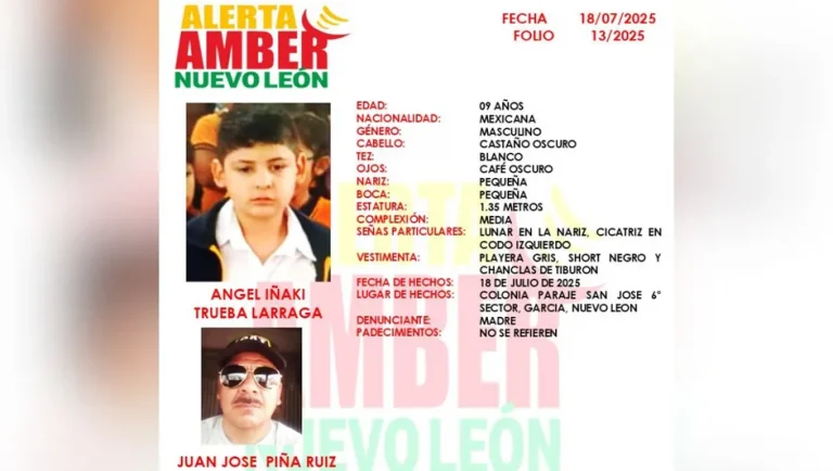 Activan Alerta Amber, desaparece niño de 9 años en García, Nuevo León