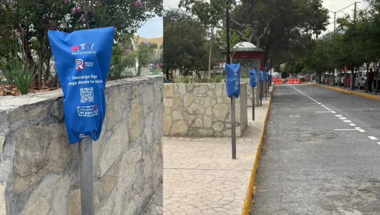 Monterrey coloca publicidad de nueva app de pago sobre parquímetros