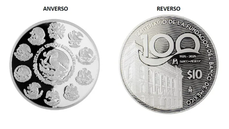 Banxico celebra su centenario con moneda de plata y billetes conmemorativos