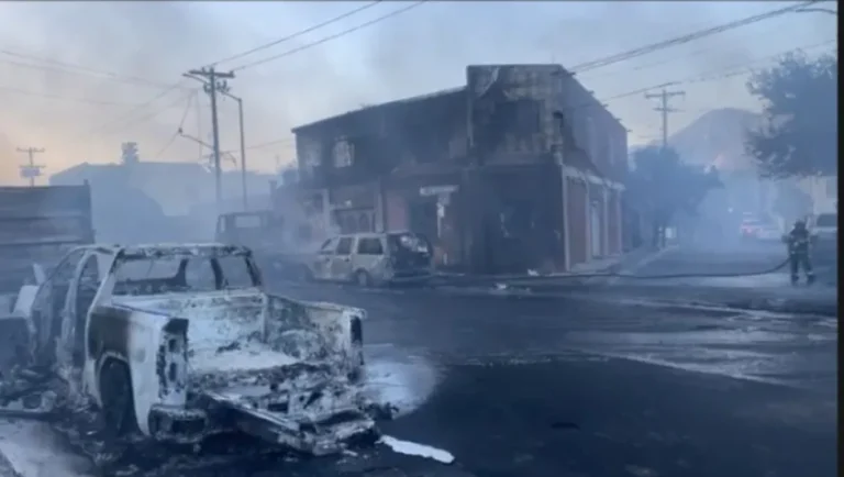 Incendio consumió 8 viviendas y afectó 23 vehículos en Santa Catarina