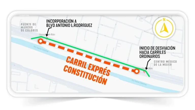 Inician trabajos de adecuación vial en carril exprés de avenida Constitución