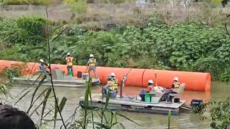 Comienza colocación de boyas en el Río Bravo, a la altura de Matamoros