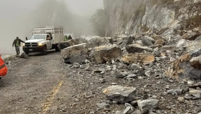 Reportan deslaves en municipios del sur de Nuevo León por precipitaciones