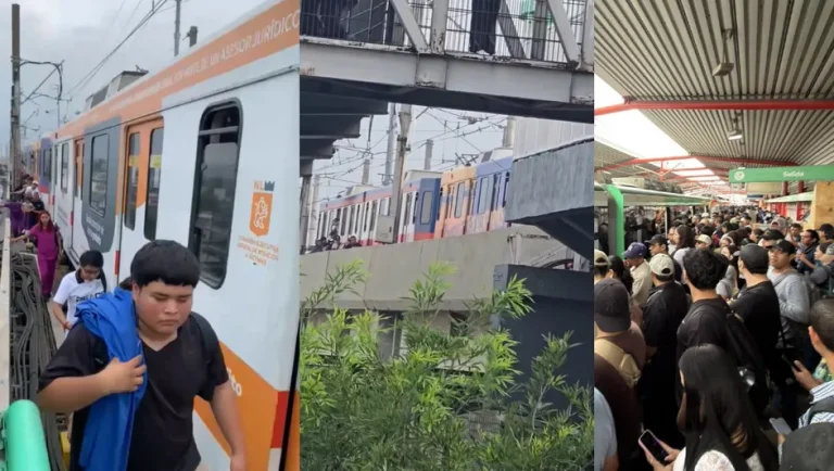 Ciudadanos desalojan vagones y caminan sobre vías de L1 tras falla en Metro de Monterrey