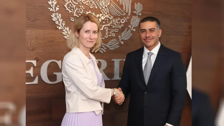 Kaja Kallas y Omar García Harfuch acuerdan reforzar cooperación contra el crimen organizado