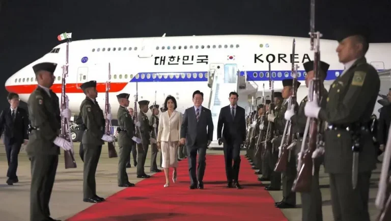 Presidente de Corea del Sur llega a México para reunirse con Claudia Sheinbaum