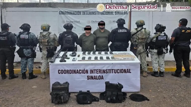 Detienen a dos presuntos miembros de Los Chapitos por secuestro de mineros en Concordia, Sinaloa